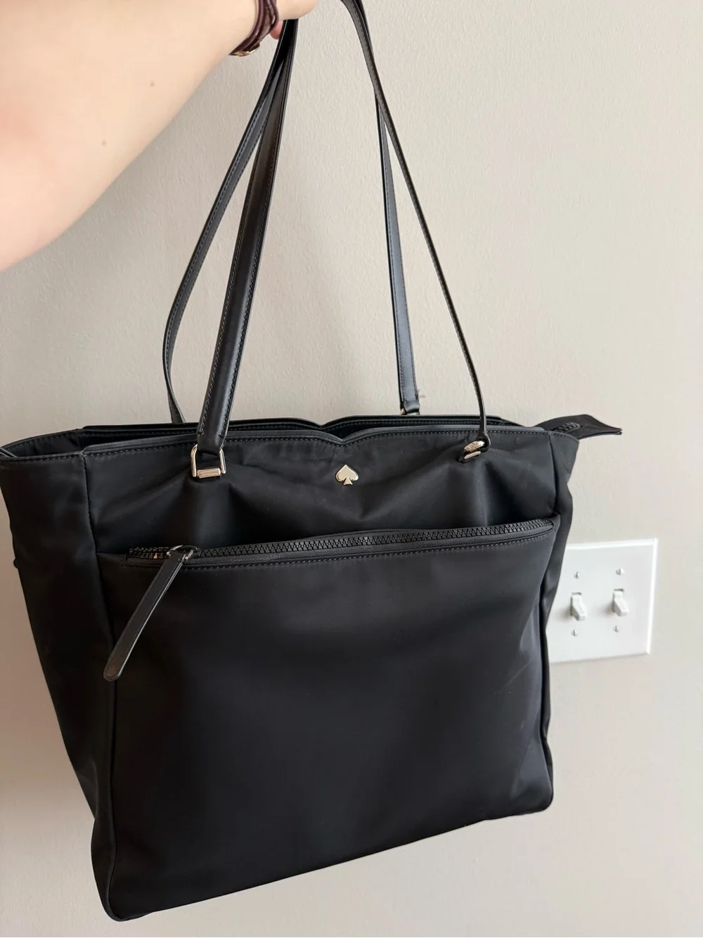 Kate Spade Black Nylon Tote Bag